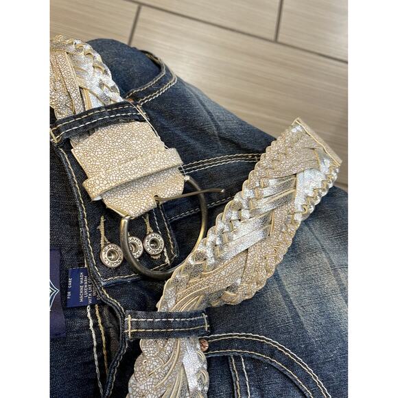 y2k grunge streetwear Angels bootcut jeans 14 high rise dark wash deadstock - Picture 11 of 11